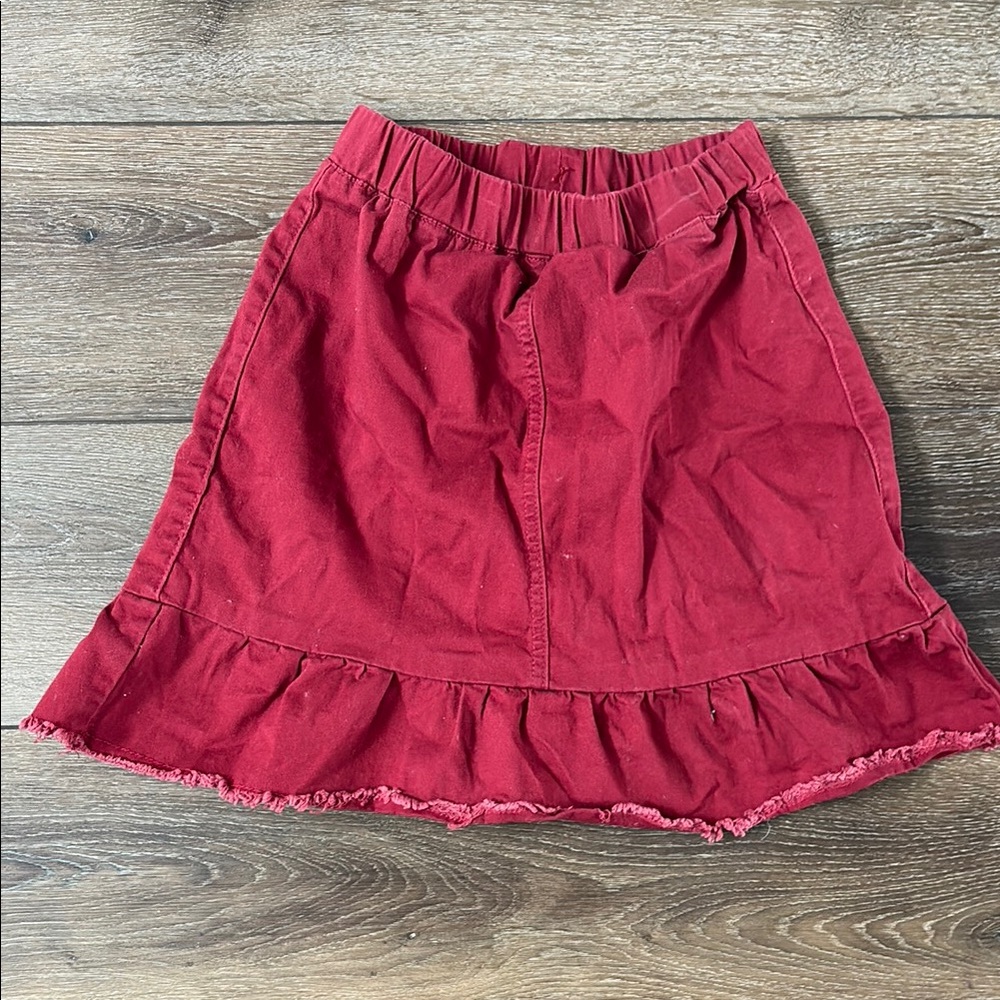 Red Ruffled Skirt